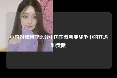 中国对叙利亚比分中国在叙利亚战争中的立场和贡献